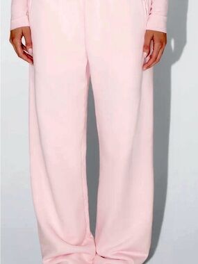 KHY 100% Cotton Wide Leg Lounge Pant - Pink